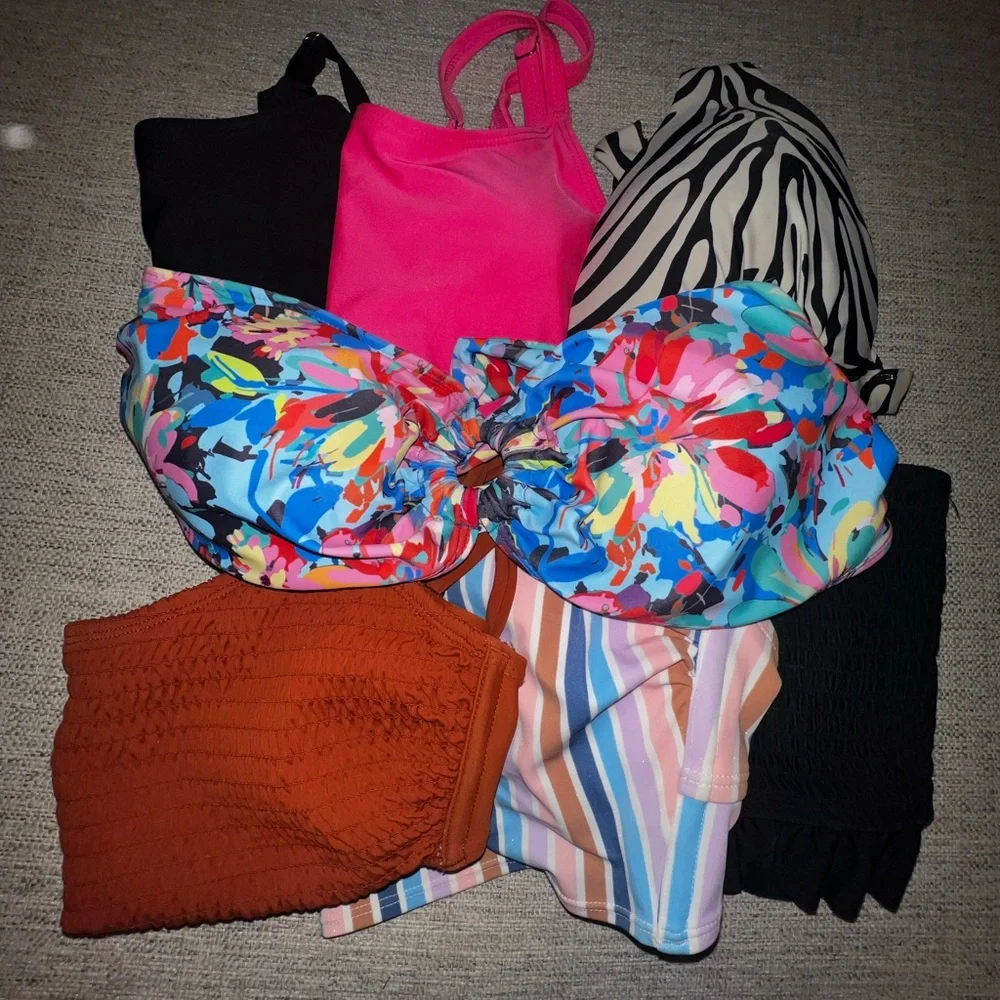 LOT of Colorful Swim tops size XL - Picture 3 of 11